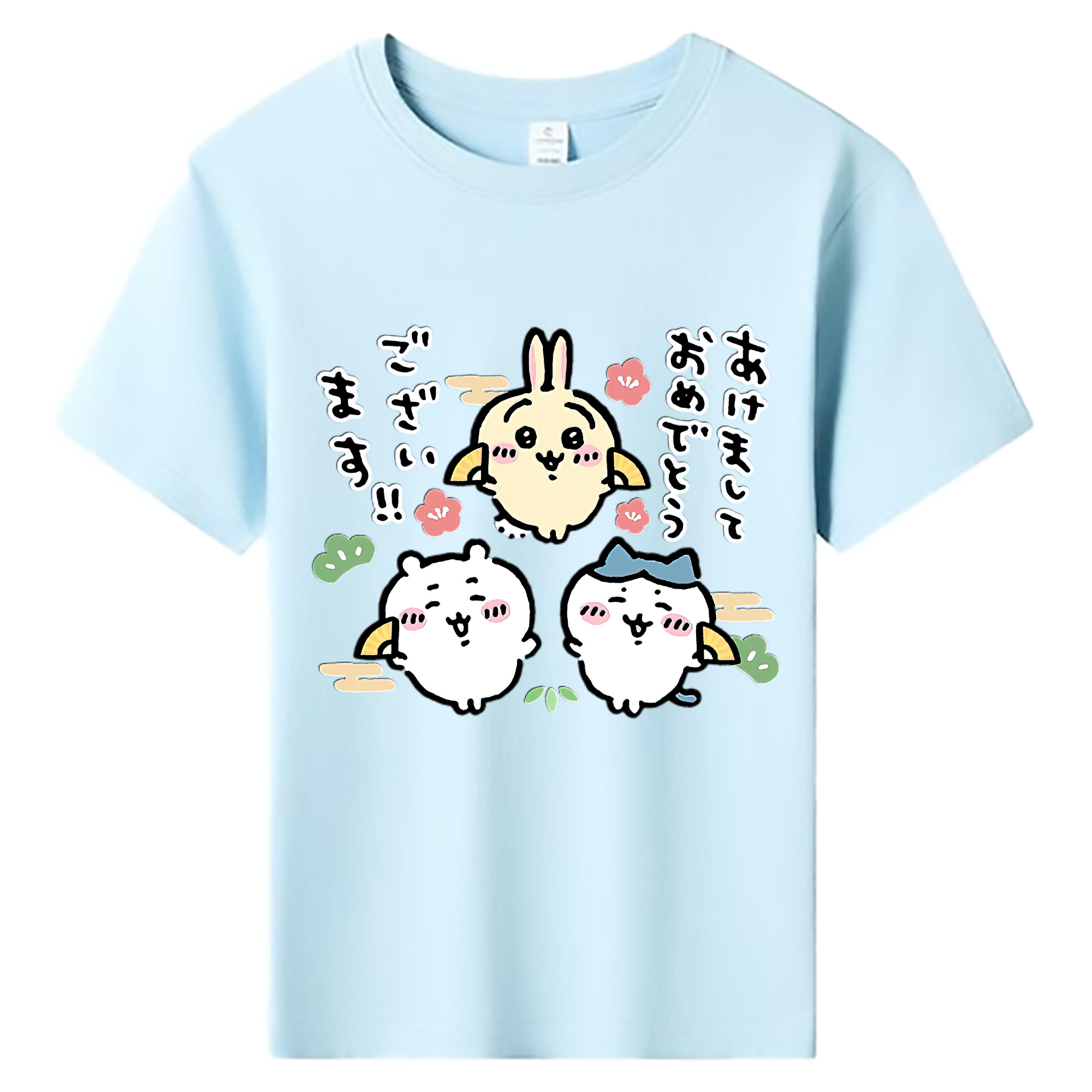 （画像用） ちいかわ ちいかわ Chii-kawa chiikawa 綿100％キッズTシャツ（フロントプリント）
